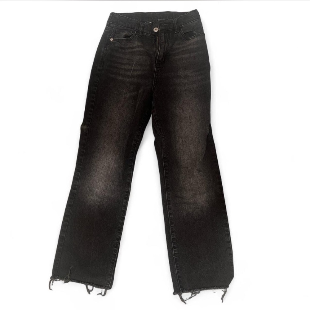 Good American Black Straight Leg Jeans